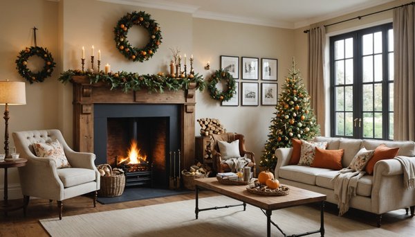 How can you incorporate seasonal elements into UK home styling?
